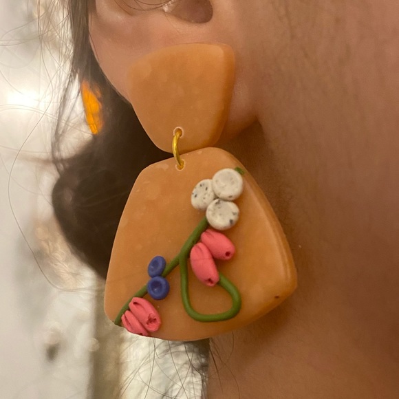 Polymer clay earrings - Picture 2 of 3